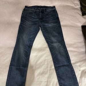 J. Crew Men's Dark Blue Straight Jeans